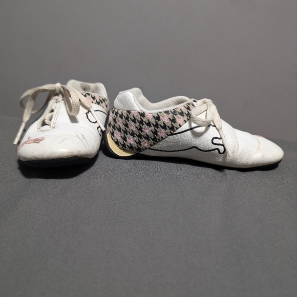 Puma Toddler sneaker size 8T with pink hounds tooth print - Picture 7 of 11